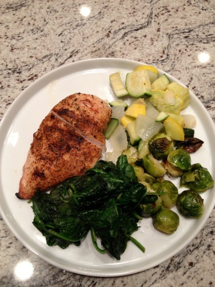 My dinner - yummy, filling and good for me too!