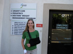 A broken arm a few years ago didn't stop me from moving! 